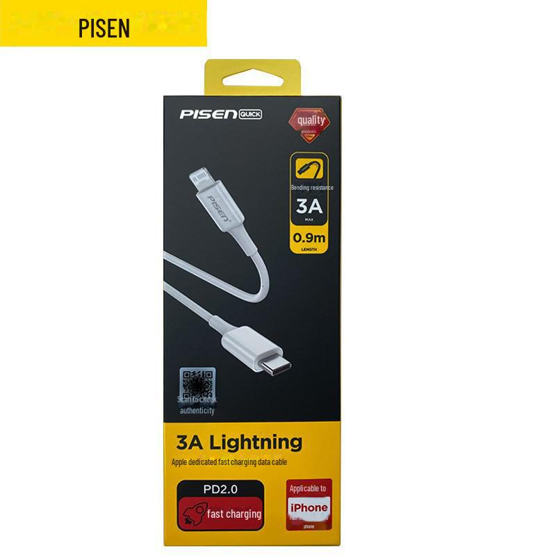 PISEN PD20W Fast Charging Cable for iPhone 11-14, 30W Compatible