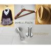 Wall Hooks Wall Hangers Stainless Steel Stylish Simple Design DIY Set [Uregish] 6-Piece (50mm)