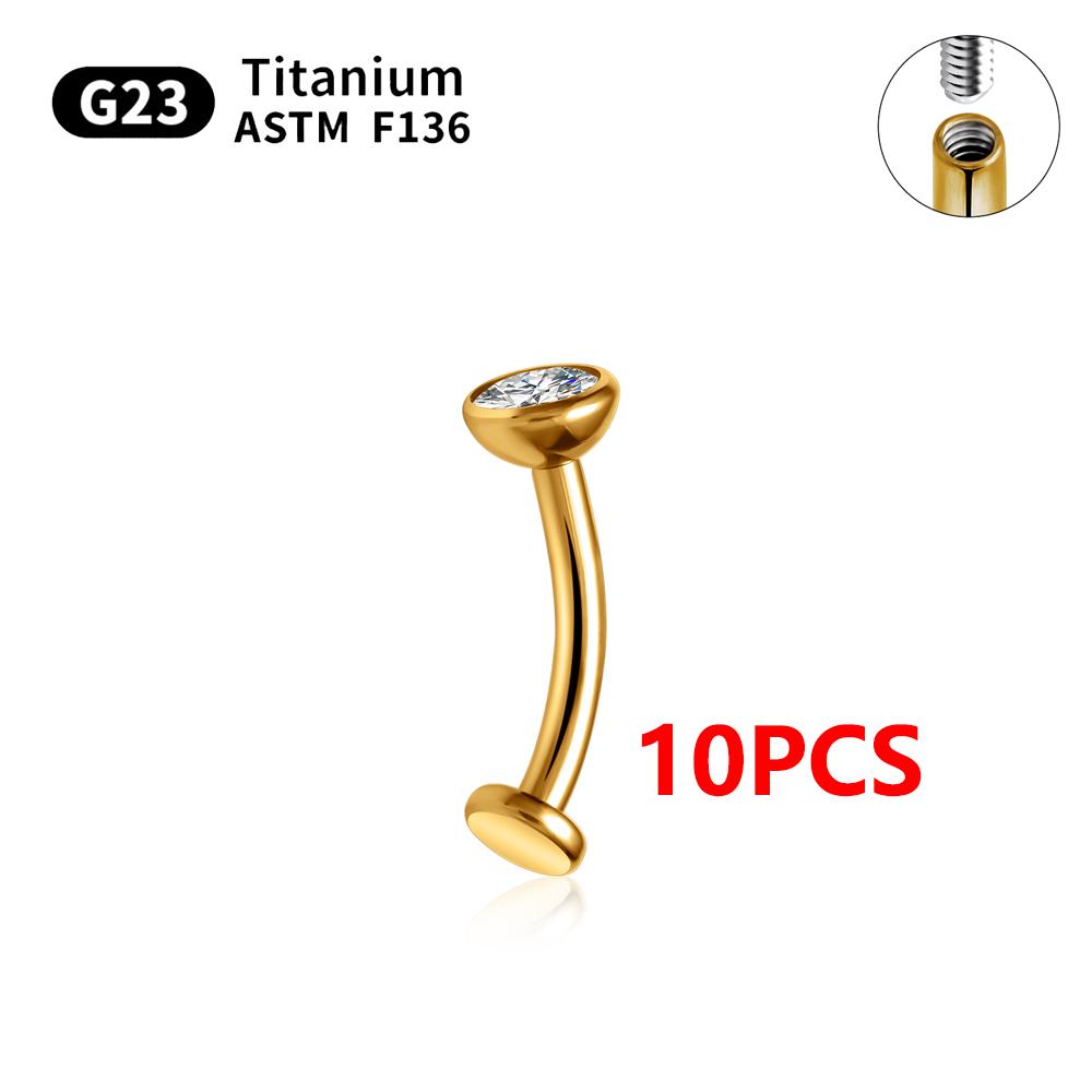 ASTM F136 Titanium 14G Belly Button Rings piercing set Nose Stud Labret Lip Stud Earring Eyebrow Body Jewelry For Women