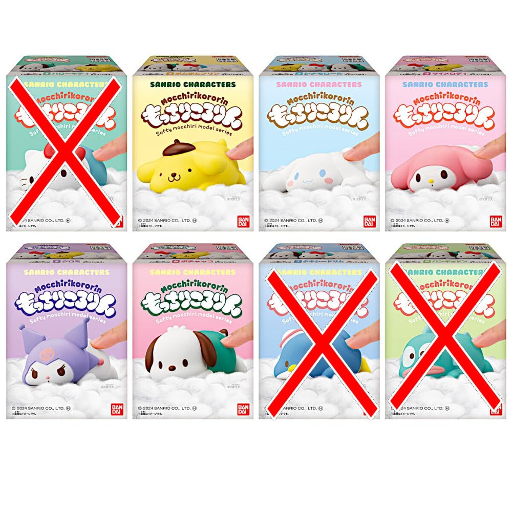 5 types of Mochiri Kororin Characters SanRio