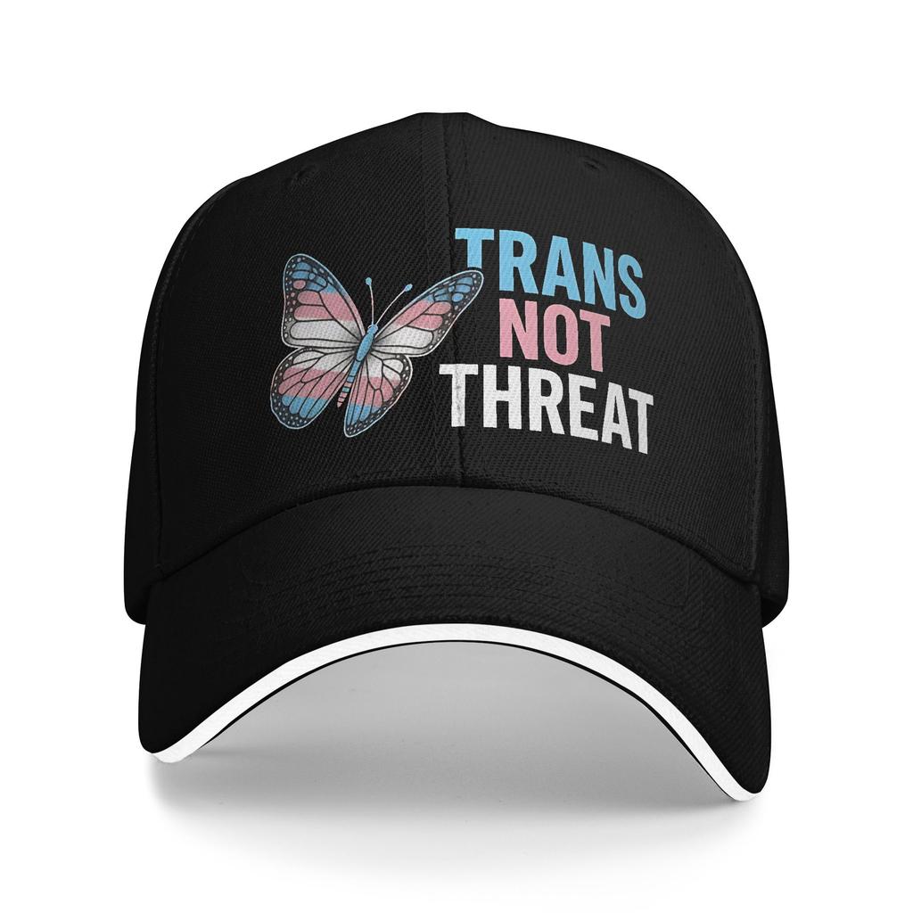 Transgender Pride LGBTQ Baseball Caps Casual Trans not Threat Sandwich Hats Unisex Polyester Caps Hat Outdoor