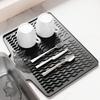 Silicone Tableware Drain Mat Sink Mat Slope Diversion Dish Water Filter Mat Dining Table Dish Insulation Mat