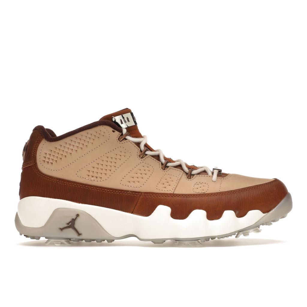 Happy Life Wood X Air Jordan 9 Low Golf Woodgrain Men Sneakers Brown Hemp Earth FN6929-200