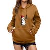 Women's Winter Christmas Printed Pullover Hooded Sweatshirt Fleece Long Sleeve Sweatshirt