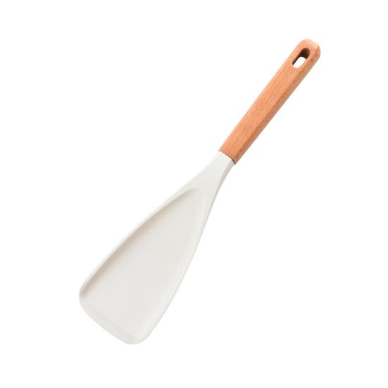 Silicone Cooking Spoon Heat Resistant Nonstick Kitchen Utensils 3 in 1 Spatula Spoon Stir Scoop Serve with Ease Ergonomic Handle Easy to Clean Ideal