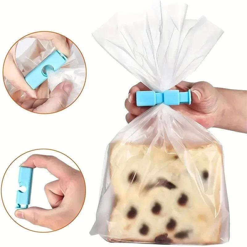15pcs Food Sealing Bag Clip Reusable Fresh Food Storage Tools Plastic Sealer Clamp Snack Bread Seal Bag Home Kitchen Storage Clips