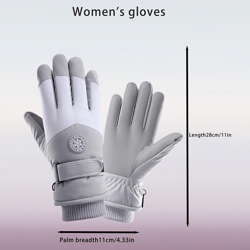 Autumn and Winter Gloves for Women, Fashionable Design with Touchscreen Compatibility, Thickened Lined Windproof Cold-Proof Warm Gloves