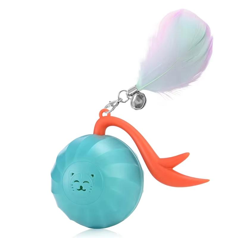 

Cat Toys, Turbo Tail Popper Cat Toy 2-Speed Interactive Turbo Tail Mouse Cat Ball Toy Touch Control and Sound Control Smart Star