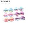 Children's candy color rhombus lace one-piece sunglasses cute baby cartoon concave sunshade sunglasses