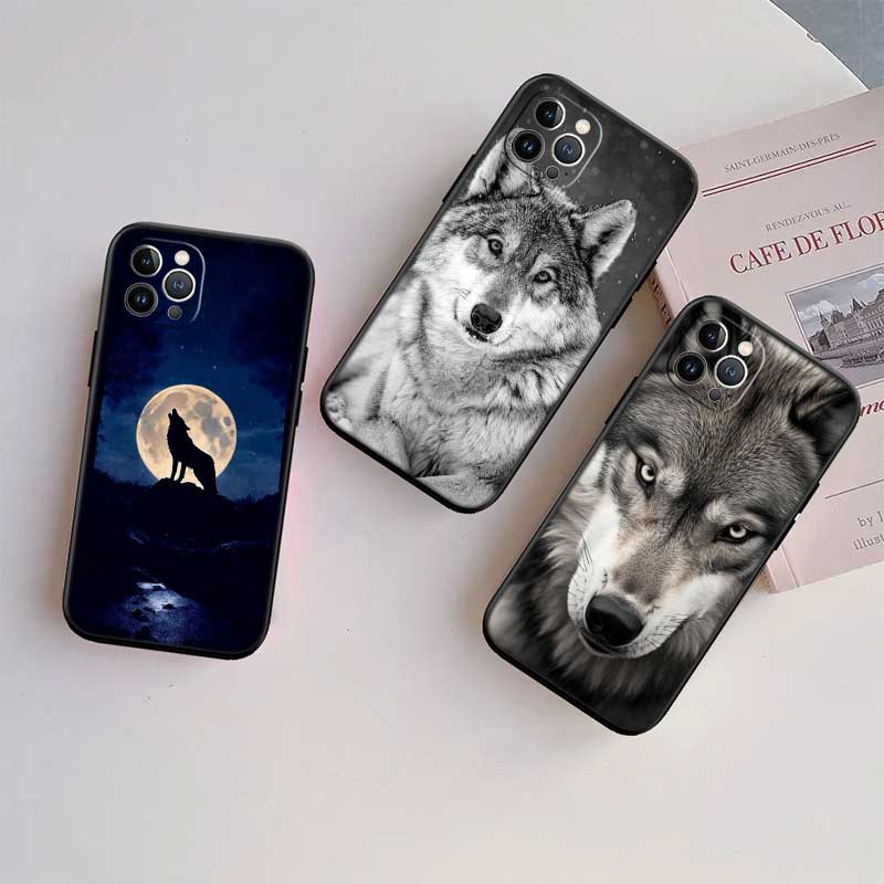 UP6 Animal Wolf Phone Case for Samsung Galaxy A11 A12 A13 A15 A52S A53 A55 A56 A70 A71 A72 A73 F06 F16 F56 S10 Plus S10e