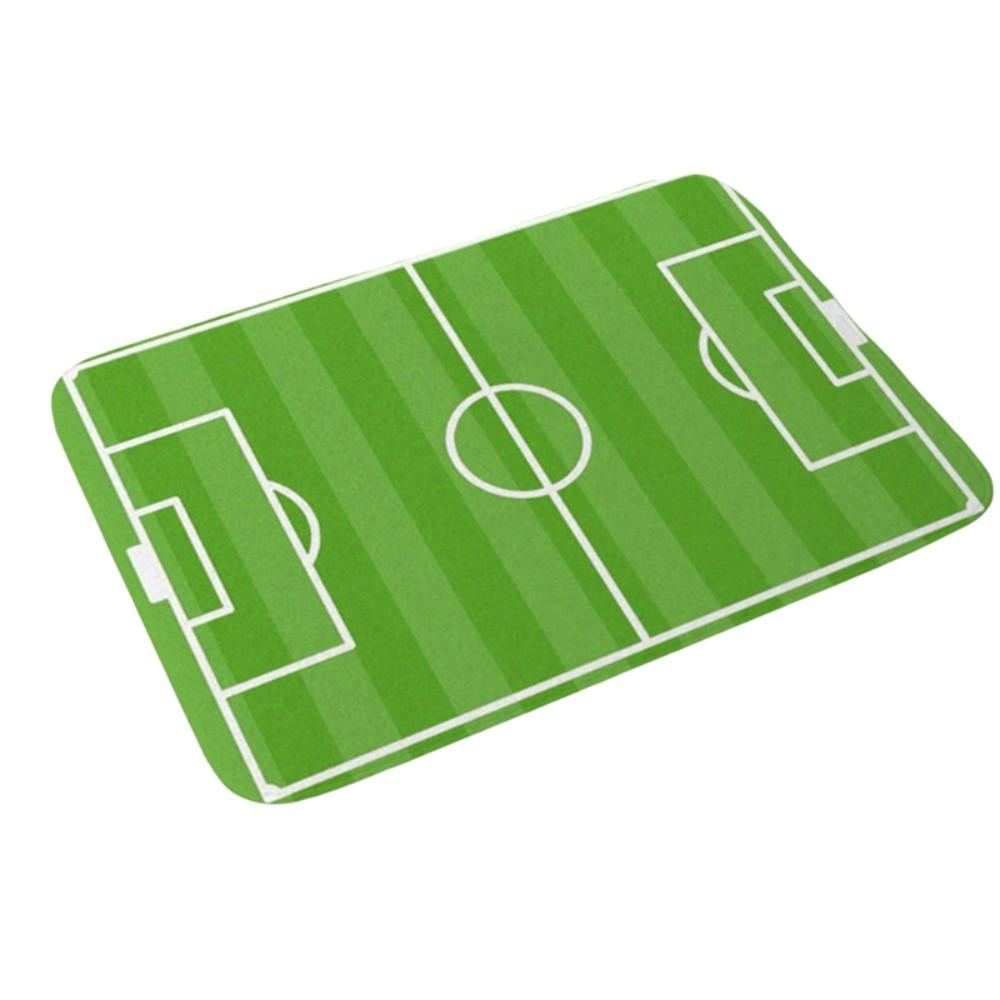 Flannel Football Field Floor Mat Non-slip Small Rug Home Decor Small Carpet Bathroom