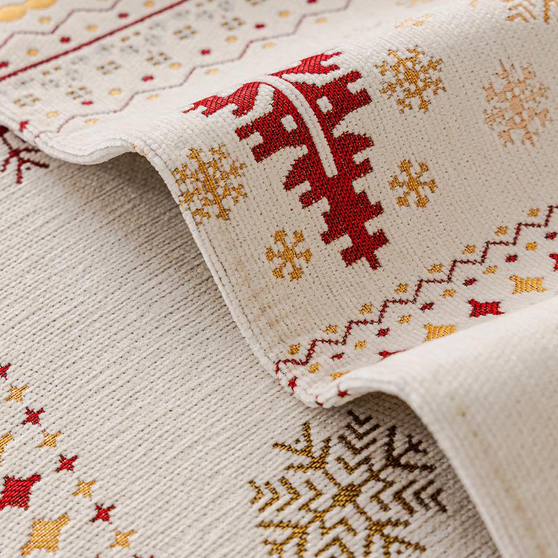 Christmas Tree Chenille Sofa Cushion Four-Season Universal Anti-Slip Nordic Light Luxury Style Sofa Seat Covers Cloth Decor Home