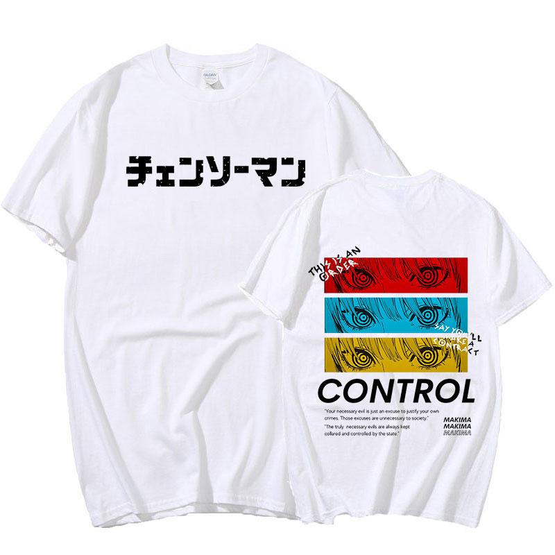 

Аниме Человек-бензопила Унисекс Унисексга Контроль Макима Футболка Унисекс Принт Харадзюку Короткий рукав Унисекс Футболка Летняя футболка Унисекс Уличная одежда 4XL