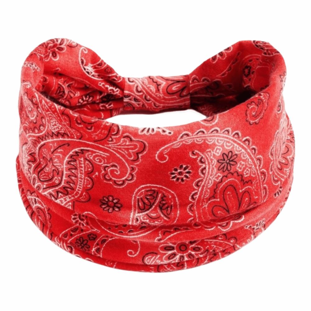 

Elastic Knot Wide Headband Cotton Stretch Soft Yoga Bandana Boho Workout Headband for Women Girls 5
