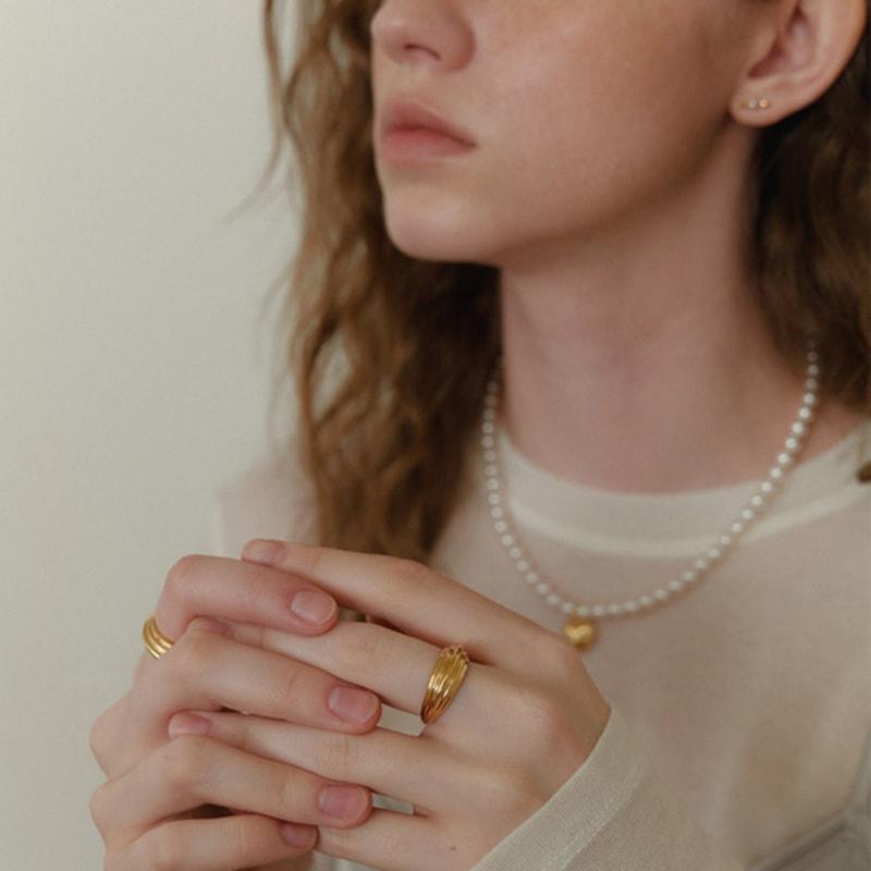 leeENoir Bold Line Ring (2color)