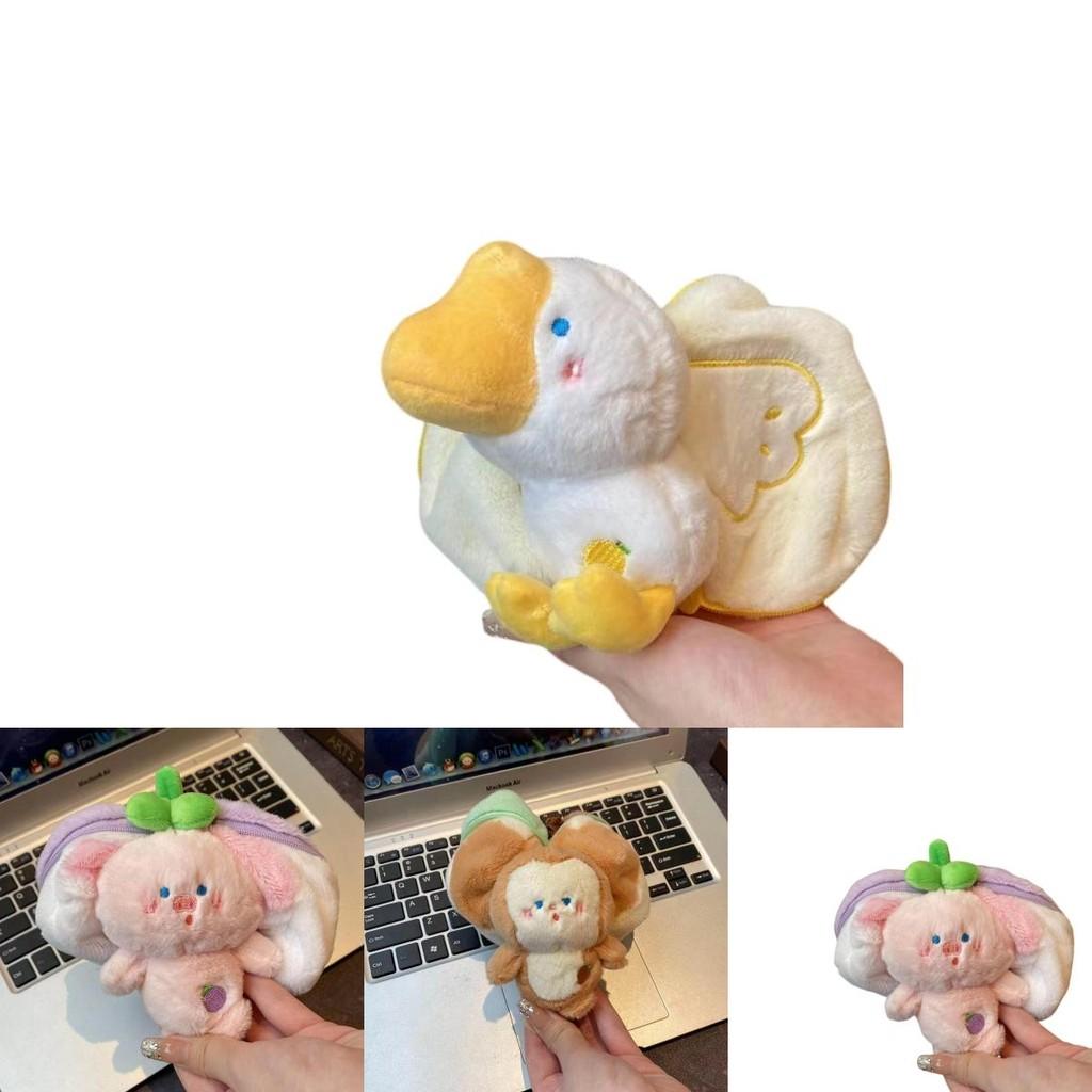 Niedliche und weiche Plüsch-Frucht- und Tier-Schlüsselanhänger-Anhänger für alle Altersgruppen