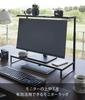 Yamazaki Jitsugyo 1303 Monitor Upper and Lower Rack 2 Tiers Black W59 x x Adjustment Tower Height Adjustable Monitor Stand Monitor Stand D27.5