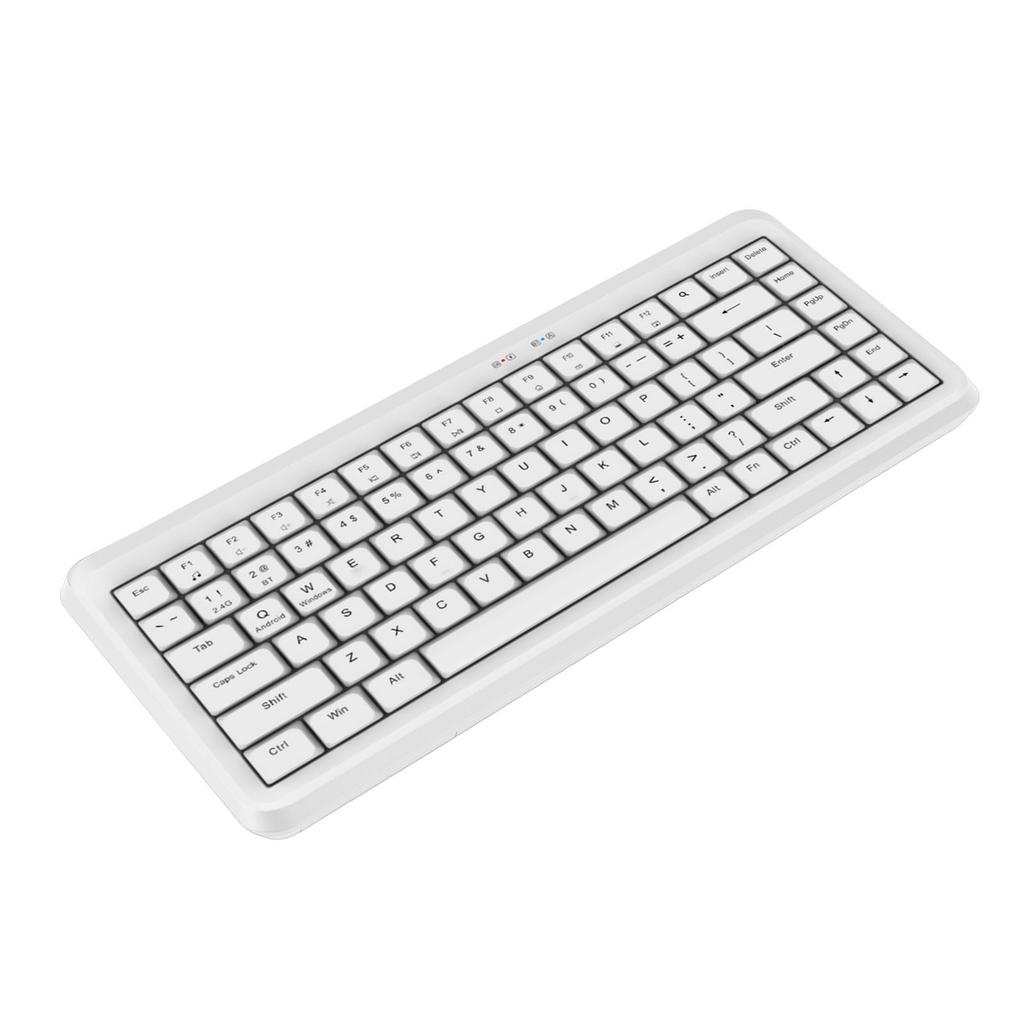 2.4G Alıcı ile Kablosuz Klavye %75 Kompakt 84 Tuş Sessiz Makas Mekanizmalı Klavye Masaüstü PC Dizüstü Bilgisayar için Sistem Desteği