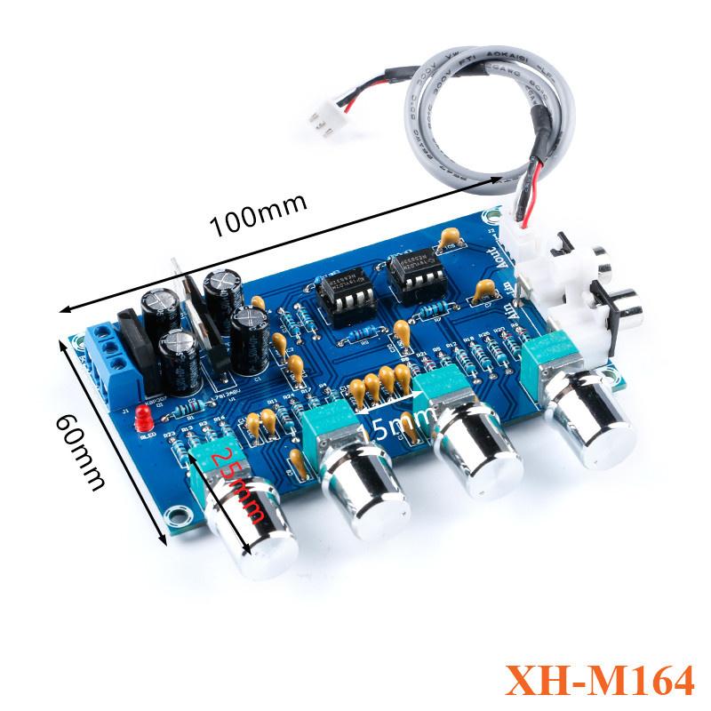 XH-M164 NE5532 Amplifier Board Module Stereo Pre-amp Preamplifier Tone Board Audio 4 Channels 4CH CH Control Circuit Module