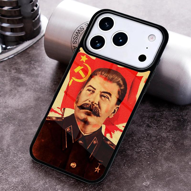 USSR CCCP Stalin Phone Case For iPhone 17,16e,15,14,13,12,11,Mini,Pro,MAX Soft Silicone Cover