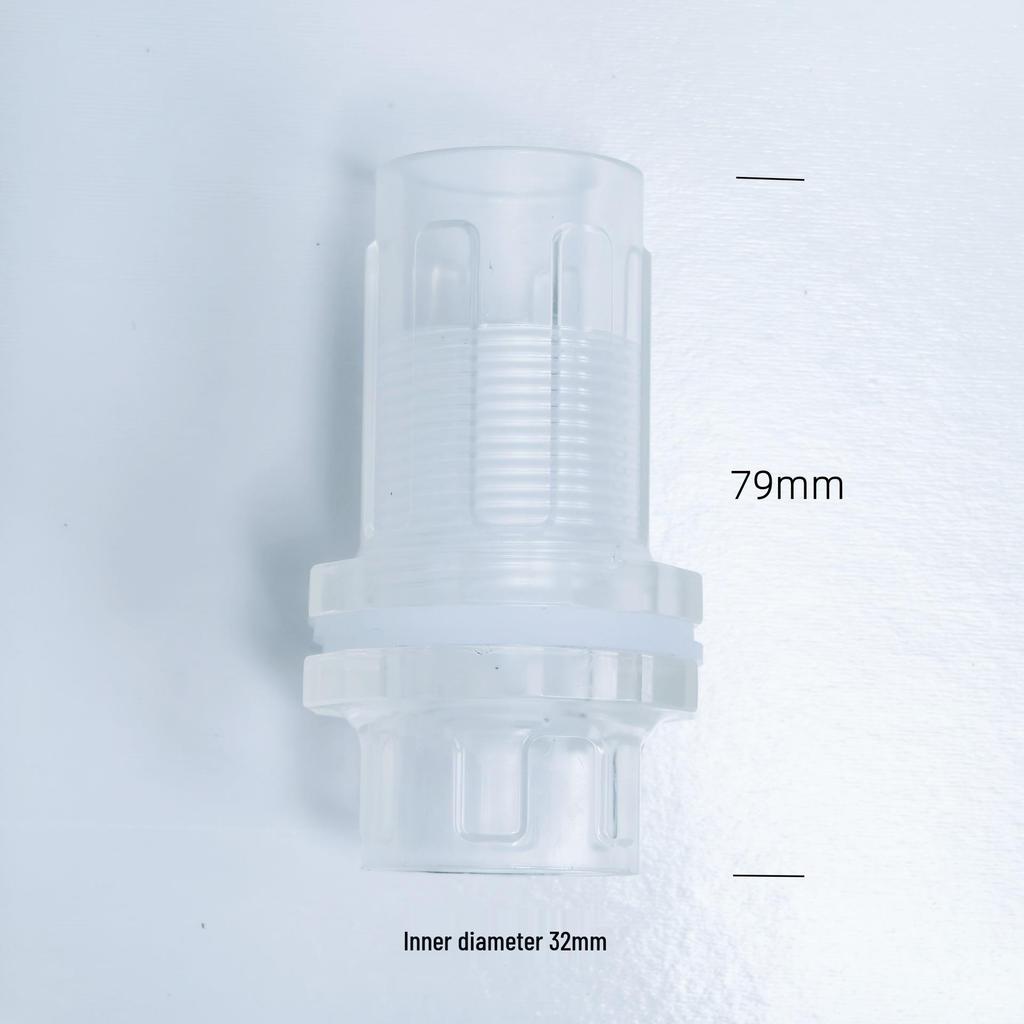 Complete Aquarium Pipe Fittings Set: Transparent ABS Water Inlet/Outlet Connectors with Extended Male/Female Threads & Bottom Filter Elbow.