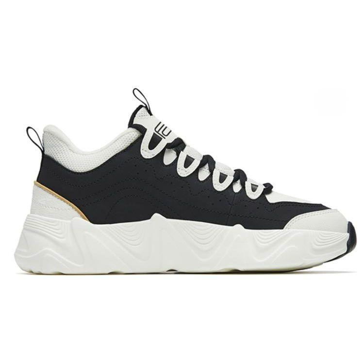 Anta Afterwave 2.0 Leather Warm Cotton Non-Slip Durable Low-Top Sports Casual Shoes Women Sneakers Black White 122248989-2