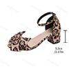 Fashion Women's Sandals Fashion Leopard Print New Round Toe Butterfly Knot Non-slip High-heeled Outdoor Elegant Trendy Sexy Sandals