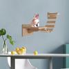 Solid Wood Wall-mounted Cat Tree Sisal Ladder  Cat Hammock Scratching Post. Suitable for Cats To Play and Rest.
