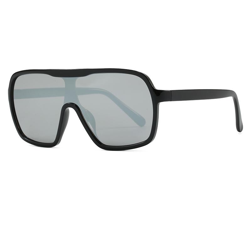 Protective Glasses New Trendy Large Frame Square Sunglasses Women One Piece Cool Sun Glasses Gradient Lens Pilot Eyewear UV400