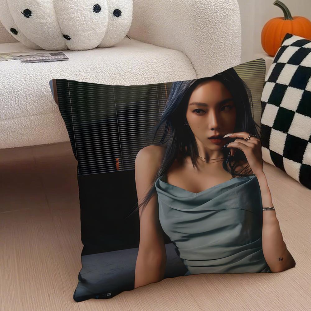 Singer Powerful TTaeyeon Cushion Cover Throw Pillow Cover Hidden Button Durable Polyester Chair Cushion
