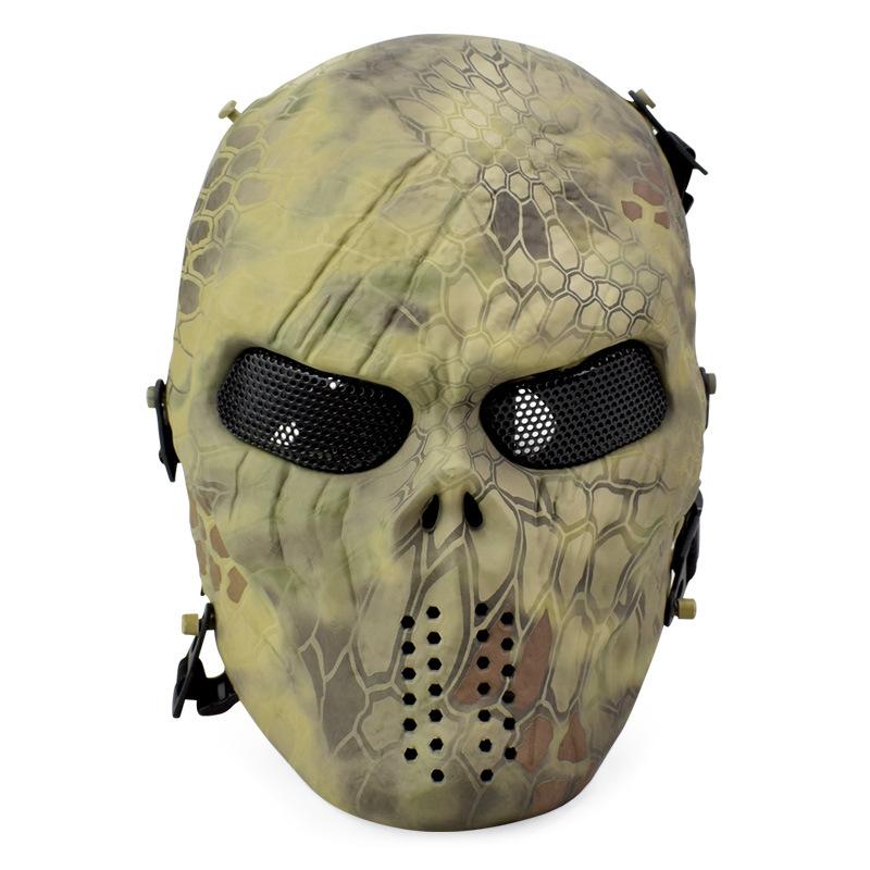 Transformers‑Style Full‑Face Tactical Mask, Steel Wire Mesh Protective Mask for CS Wargame Outdoor Combat Training