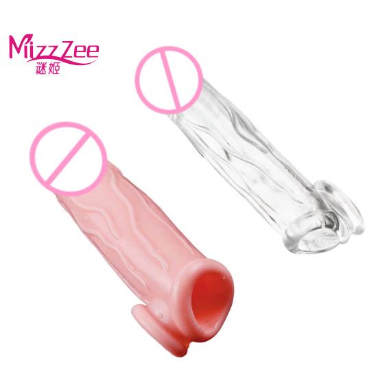 Mizz Zee Adult Sex Care Male Penis Ejaculation Extension Delay Sleeve Condom Cock