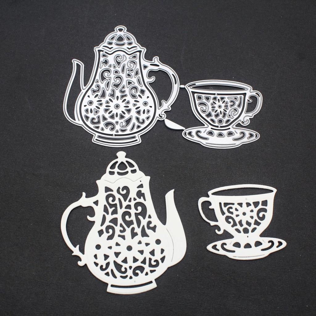 Teapot Teacup Metal Cutting Dies for DIY Scrapbook Cutting Die Paper Cards Embossed Decorative Craft Die Cut
