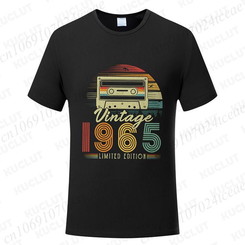 Unisex Vintage 1965 Print T-shirts for Unisex WoUnisex Birthday Vintage Letter Design Tshirt Short Sleeve Clothes Fashion Casual Tee Clothing