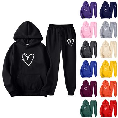 Womens Plush Long Sleeved Loose Fitting Pullover With Letter Print And Rope Hoodie Two Piece