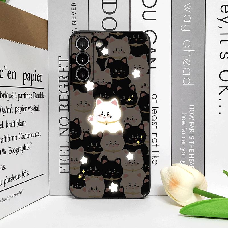 Cartoon Black White Cat Couple Phone Case for OnePlus 13 12 13R 11 10 9 8 Pro Nord 4 N100 N20 CE3 ACE2 ACE3 5G Paired Soft Cover