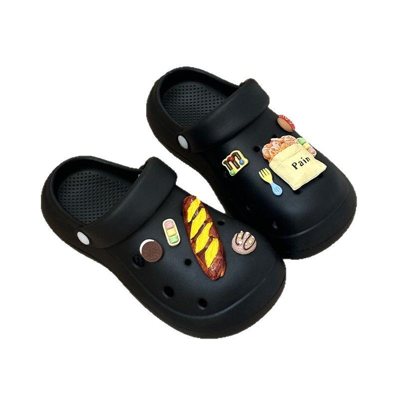 Hole Shoes Women's Summer Outer Wear Breathable, Non-slip and Non-smelly Feet Beach Sandals Thick-soled Heightening Bag Head Slippers