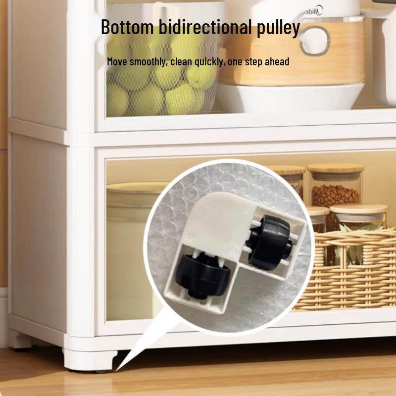 Light Luxury Steel-Wood Multi-Tier Storage Shelf