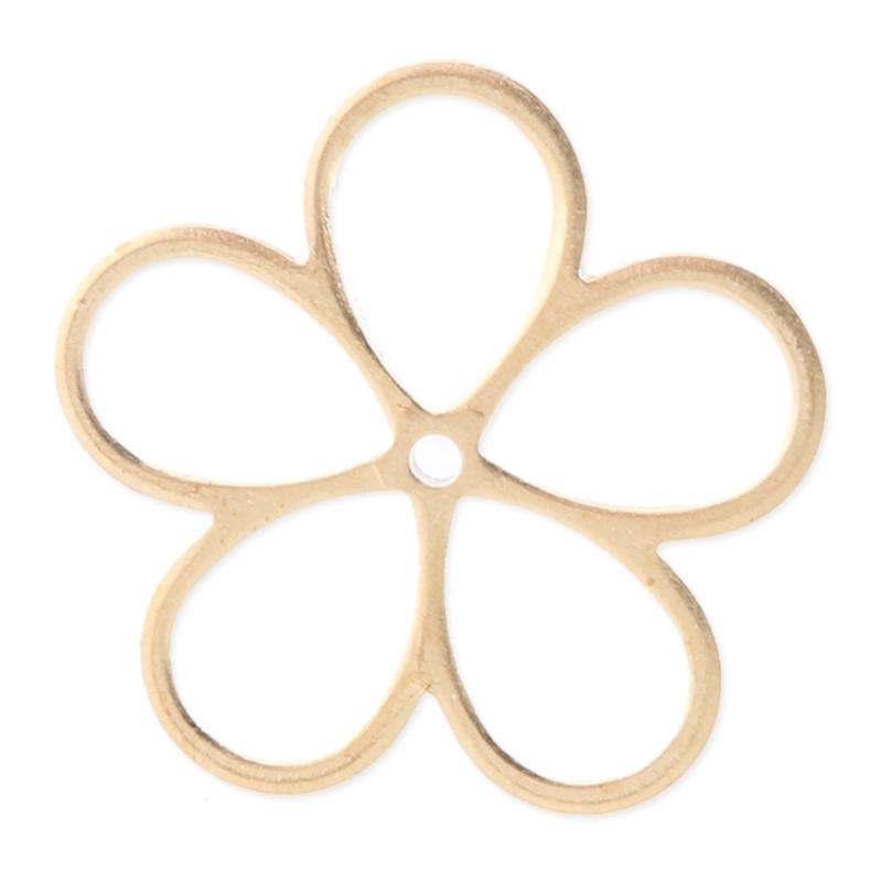 Pack of 10/20 Floral Jewelry Hollow Petal Pendants Small Flower Necklace Bracelet Supplies Alloy Material for Bracelet