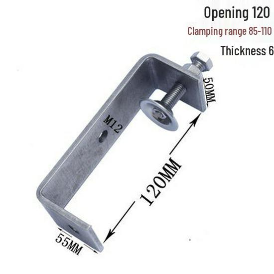 C304 Tiger Claw U-Shaped Stainless Steel Pipe Clamp