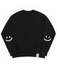 GRAVER [Unisex] Elbow Smile Drawing Sweatshirt_Black/Pink Logo