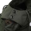 Brown 3D Pocket Casual Cotton Zipper Jacket - Thick, Warm, Loose Fit, Large Size