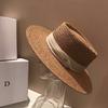 Styling Concave Top Hat Summer Big Eaves Sunshade UV Protection Straw Mat Woven Straw Hat Fashion European Station Women