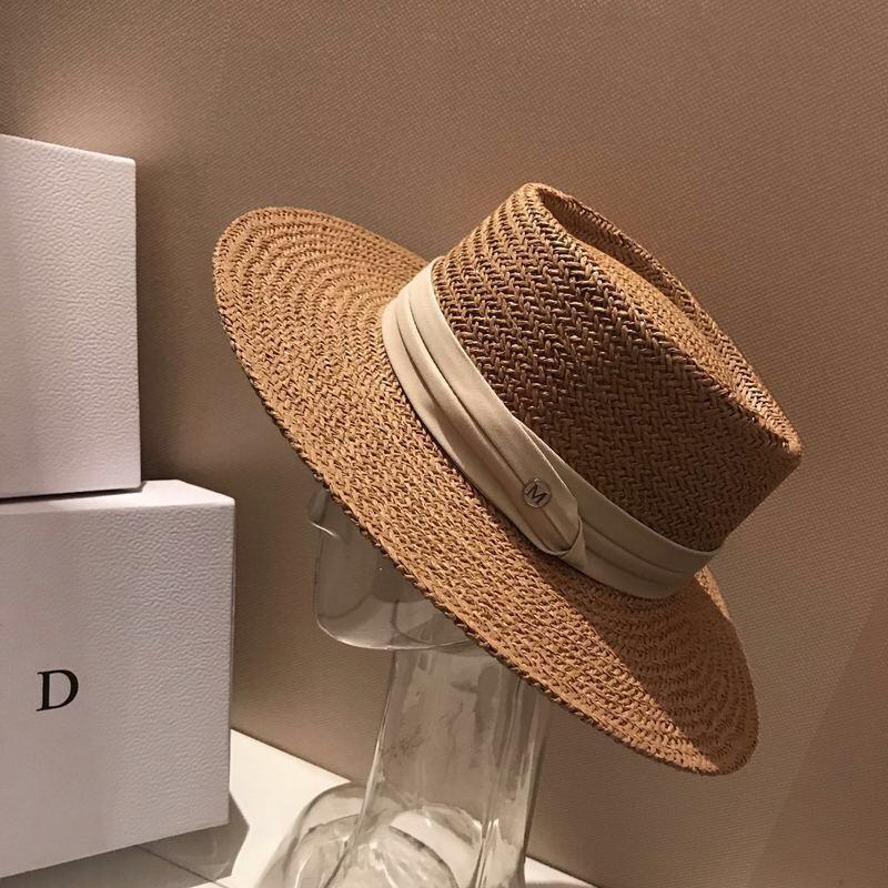 Styling Concave Top Hat Summer Big Eaves Sunshade UV Protection Straw Mat Woven Straw Hat Fashion European Station Women