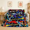 Abstract Art Jackson Pollock Throw 240g Flannel Blanket Lightweight Soft Skin-friendly Summer Thin Throw Blanket