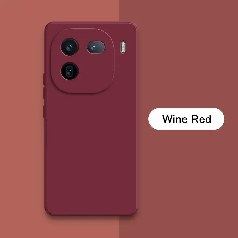 Square Liquid Silicone Phone Case for VIVO IQOO 12 Pro Back Cover IQOO12 12Pro 360 Protective Soft Shockproof Shield Armor Funda