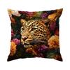 Home Decor Leopard & Floral Patterned Throw Pillow Covers Pattern Cushion Cover Suitable For Sofa Bedroom Car Pillow Cover