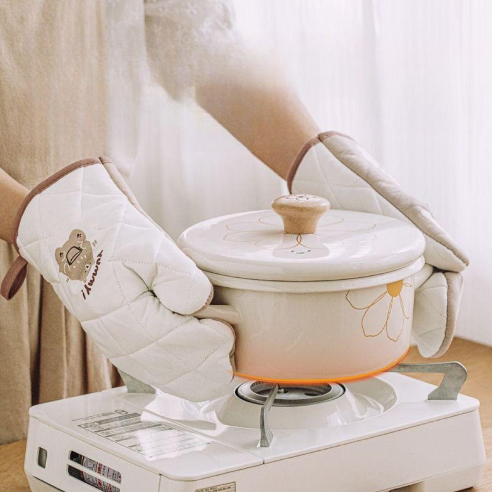 Non-slip Oven Glove Anti-scald Kitchen Mitts Baking Accessories Microwave Glove  Home