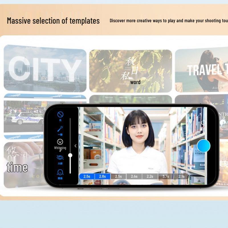 Kua Jing Smart AI Face-Tracking Wireless Microphone with Three-Axis Stabilizer and Noise Reduction.
