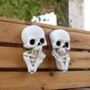 Resin Skull Wall Sticker Realistic Skull Figure Door Ornament For Door Frame Mantels Entryways Halloween Decoration